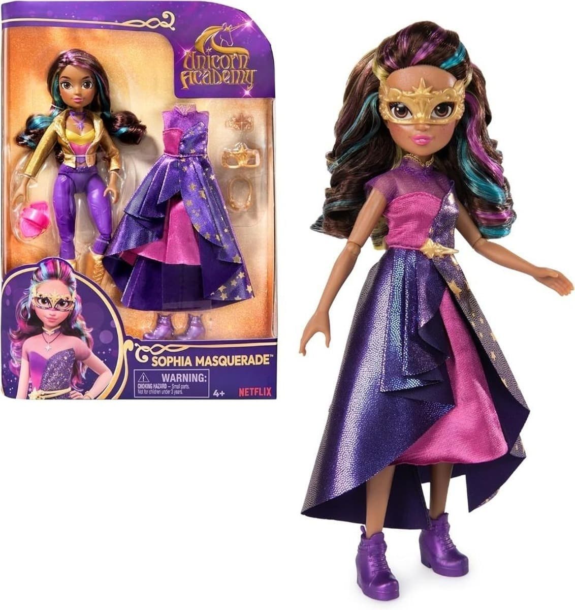 Akademia Jednorożców Lalka Deluxe Sophia Masquerade 23 cm