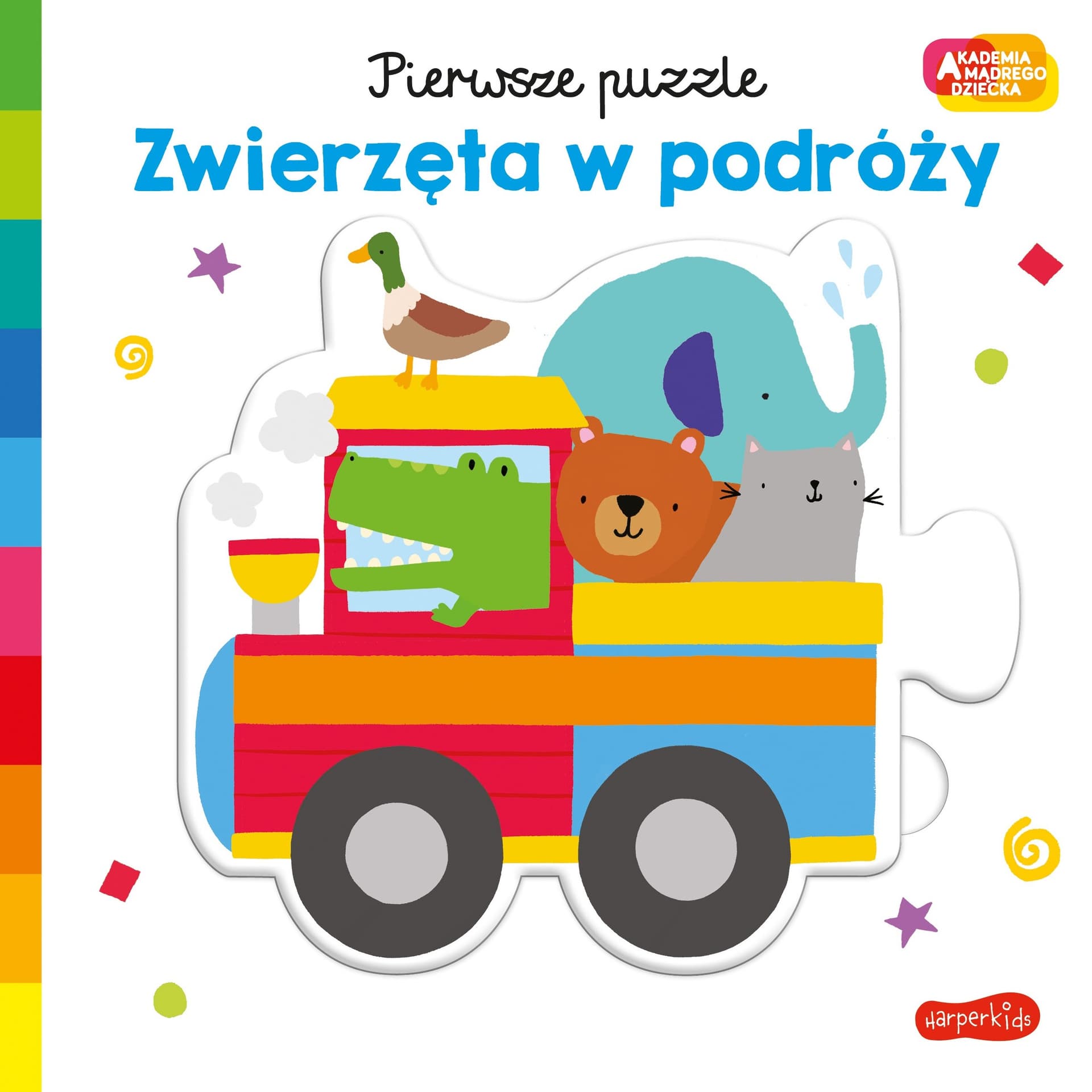 Akademia Mądrego Dziecka Zwierzęta w podróży puzzle dla dzieci