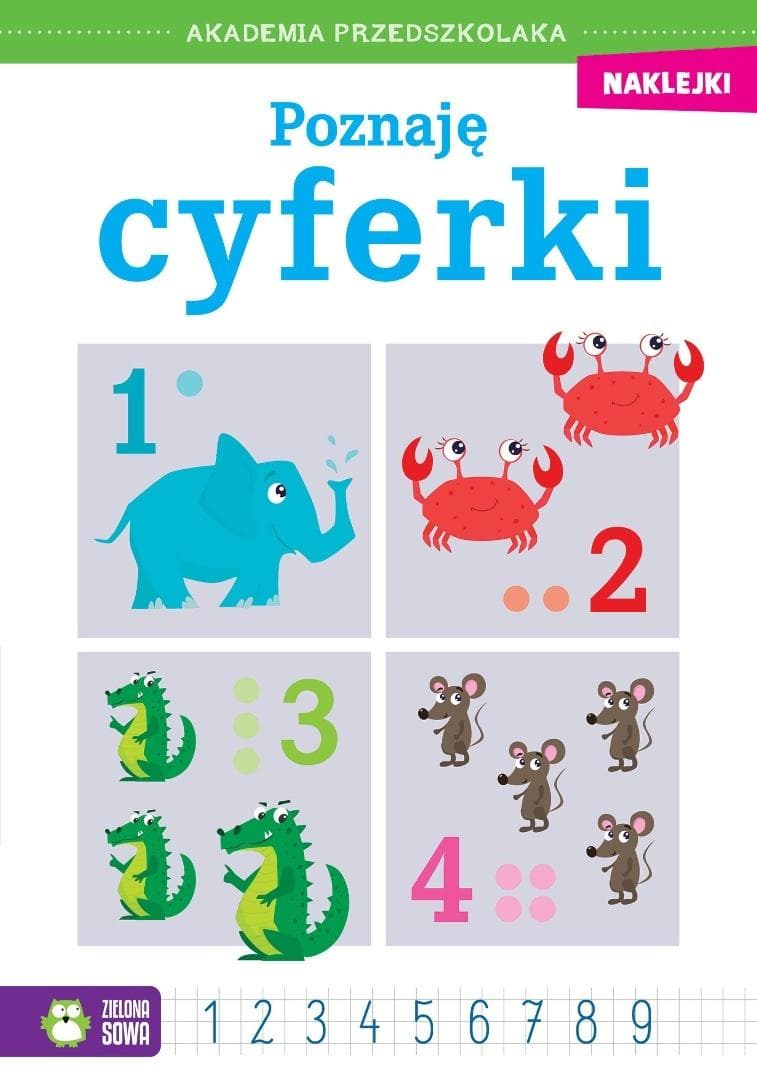 Poznaję cyferki - książka edukacyjna dla dzieci 24 strony