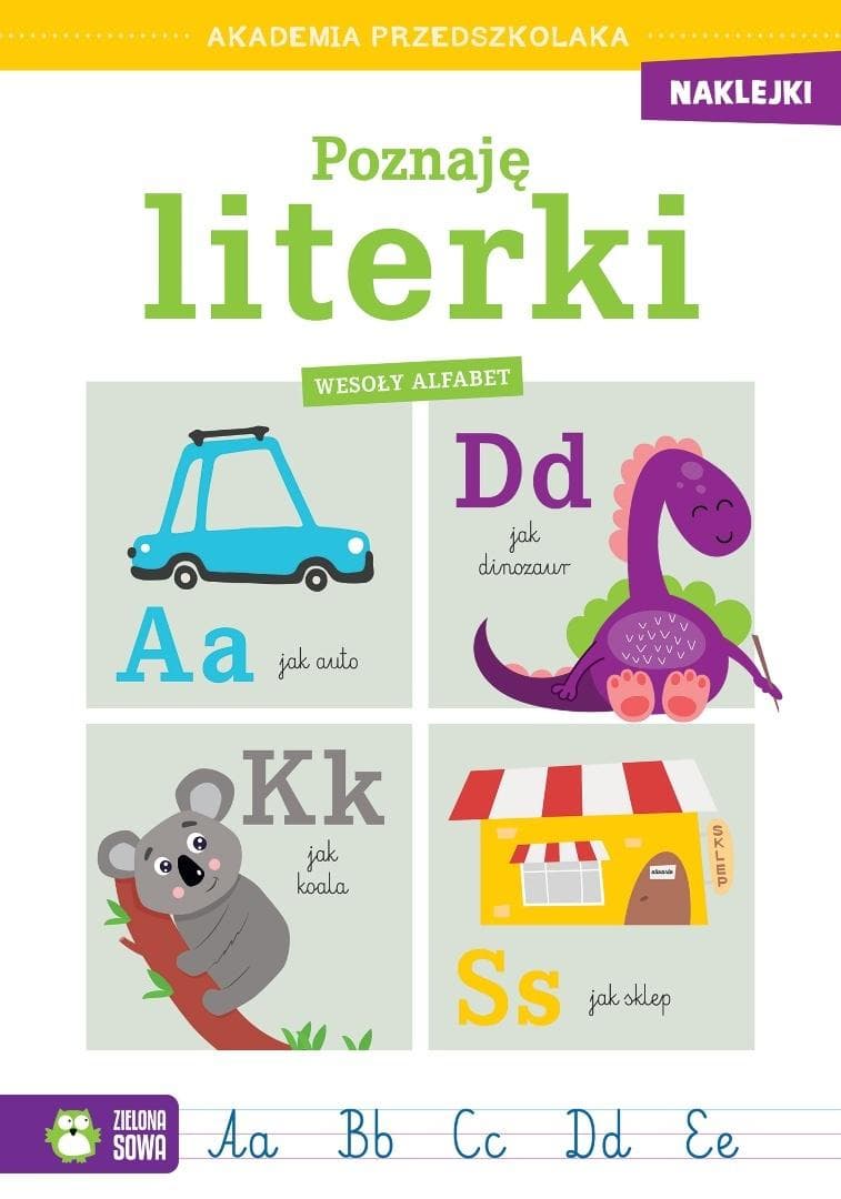 Poznaję literki. Wesoły alfabet - książka edukacyjna dla dzieci 24 strony