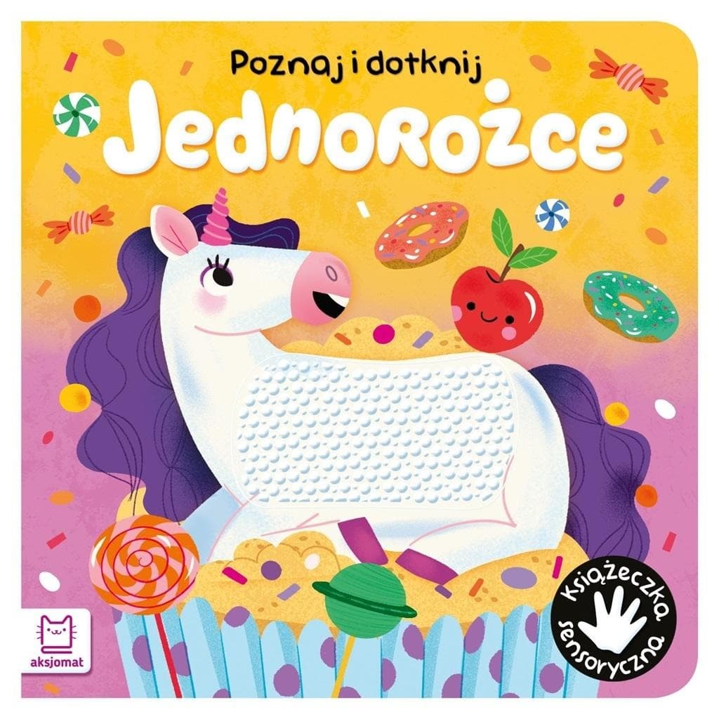 Aksjomat Sensoryczna książeczka dla niemowląt Jednorożce