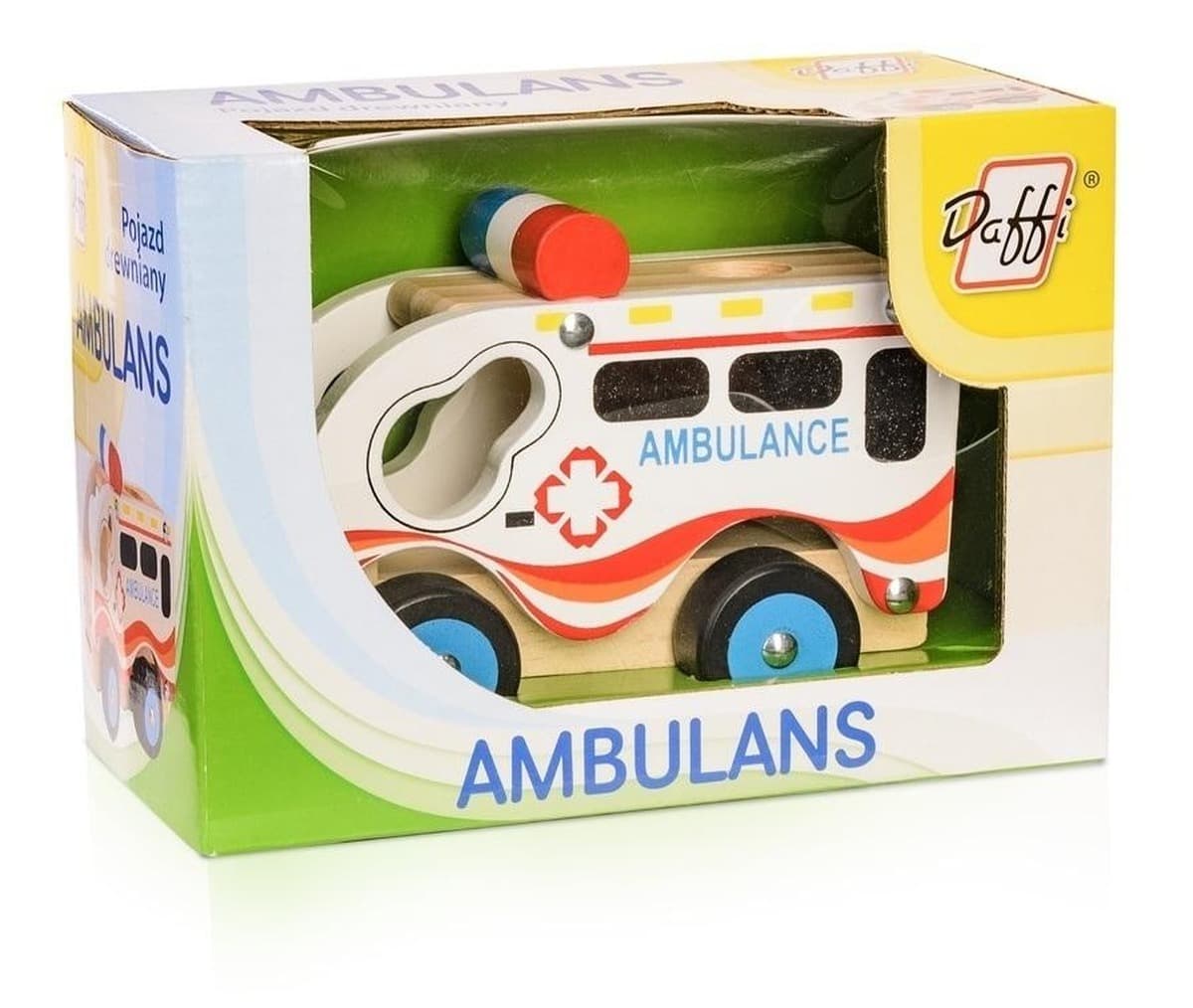 Ambulans drewniany dla dzieci od 1 roku życia