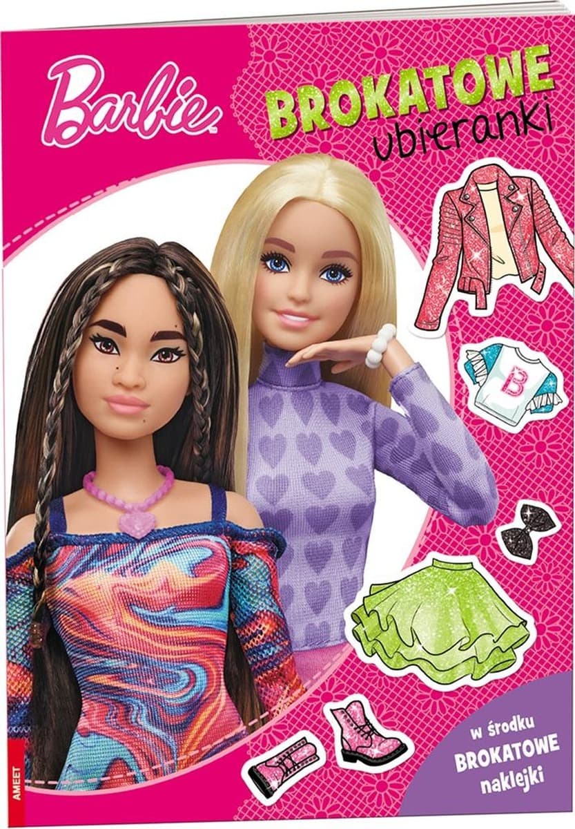 Ameet Barbie. Brokatowe ubieranki: kreatywna zabawa z naklejkami dla dzieci 4-7 lat