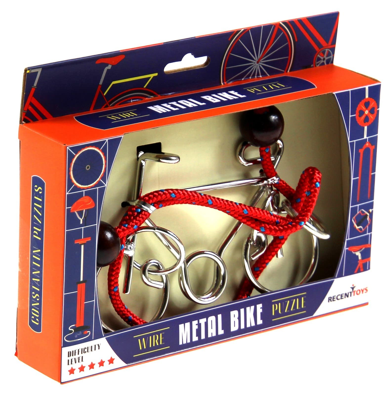 Łamigłówka Metalowa Rower Recent Toys poziom 5 z 5