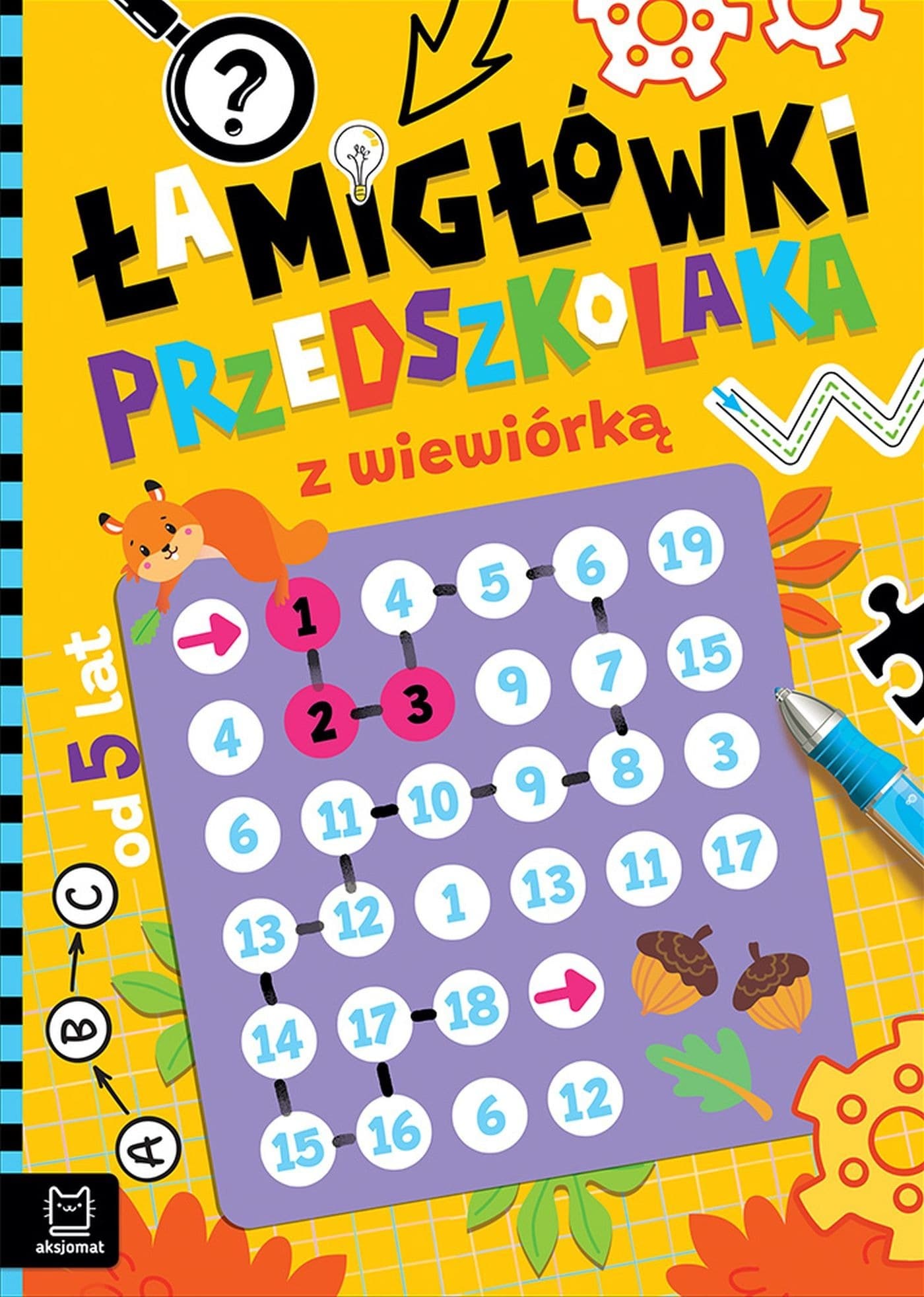 Łamigłówki przedszkolaka. Książka z wiewiórką