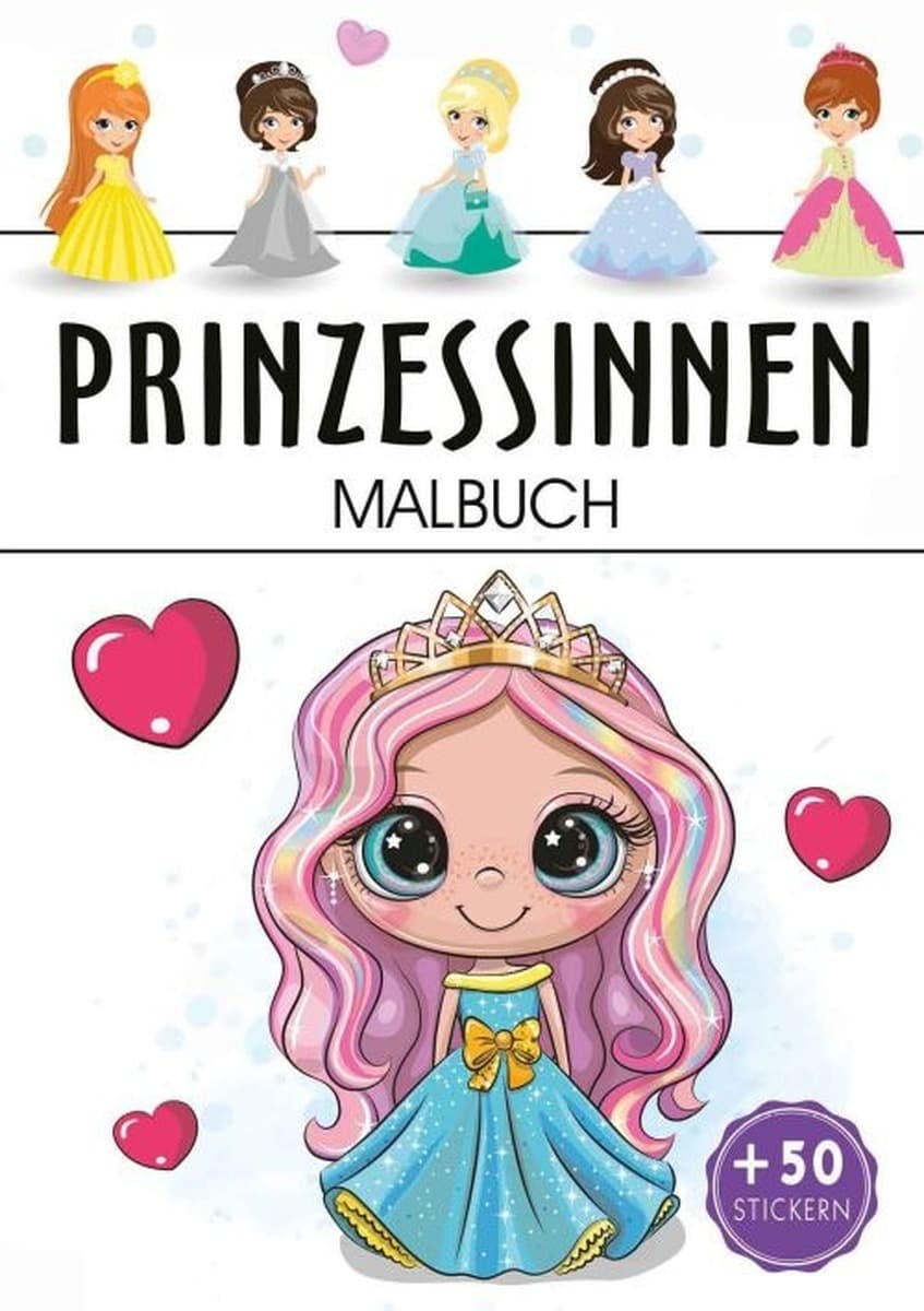 Arti Prinzessinnen - Kolorowanka dla dzieci z naklejkami
