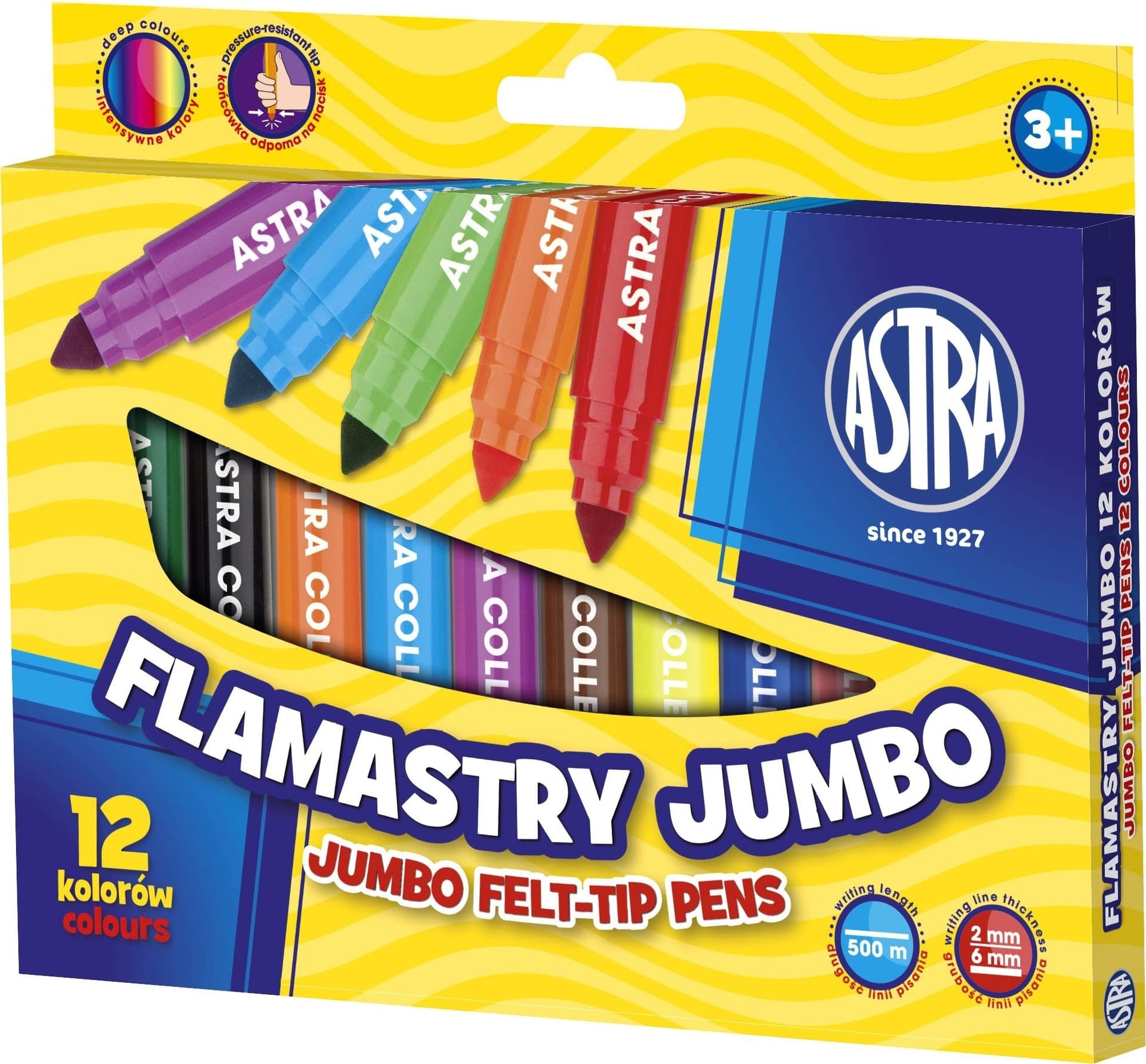 Astra Flamastry Jumbo 12 kolorów