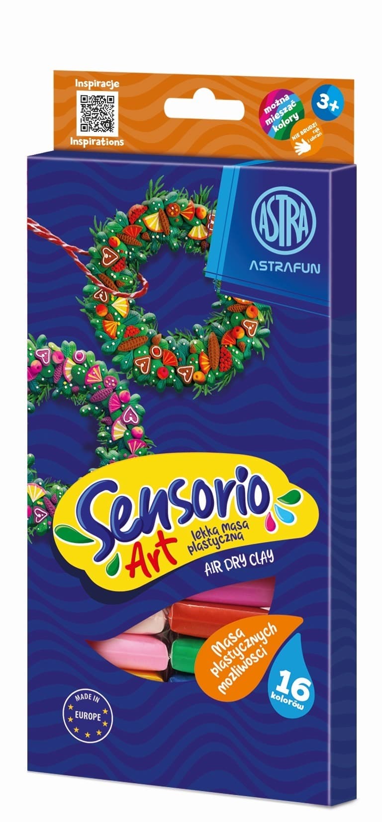 Astra Masa Plastyczna Astrafun Sensorio Kids Mix 16 Kolorów
