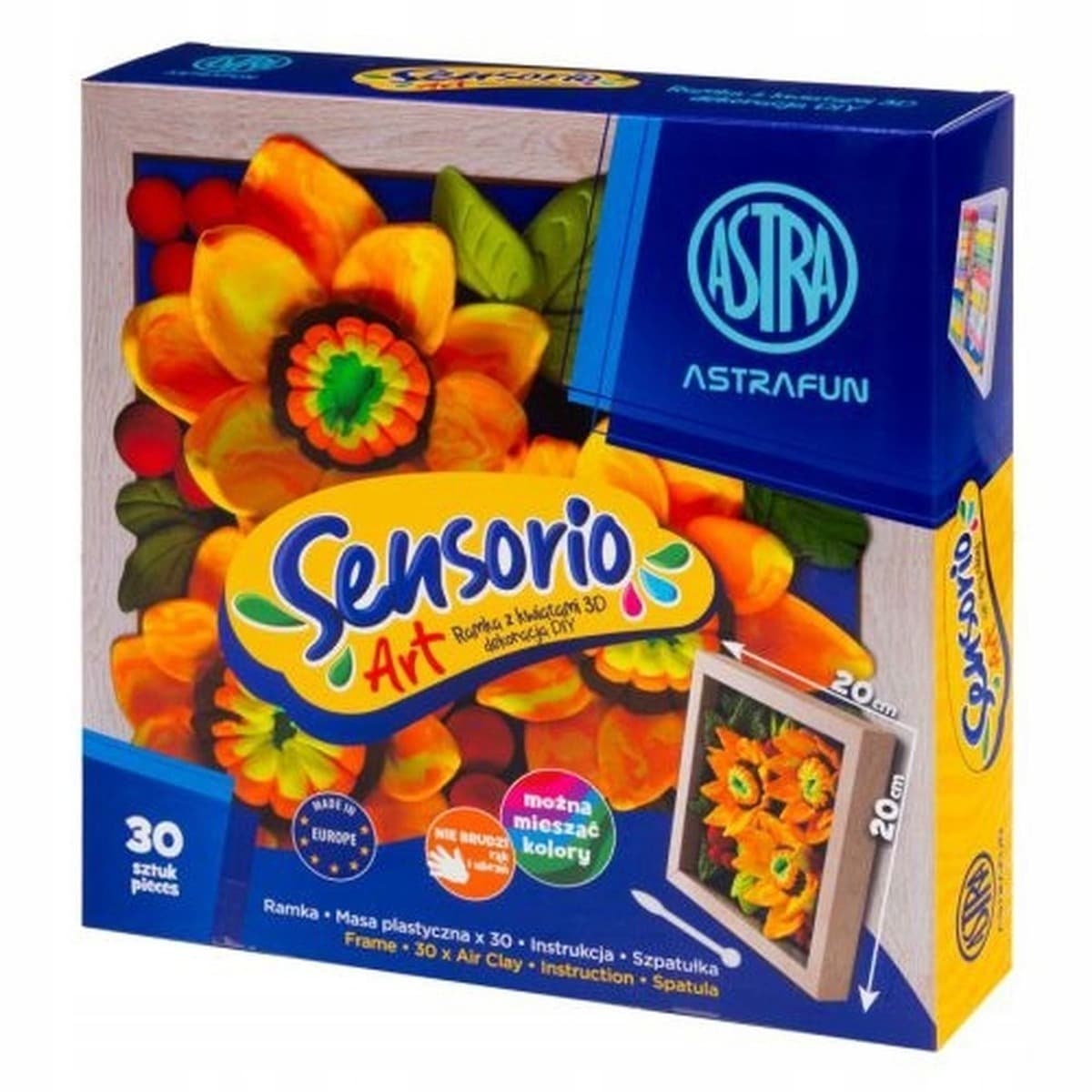 Astra Masa Plastyczna Sensorio Art Maki z Ramką 30 Kolorów