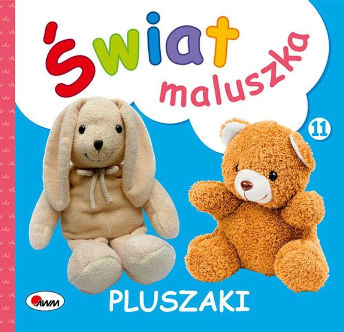 AWM Pluszaki. Świat maluszka - książeczka dla niemowląt, kartonowa harmonijka