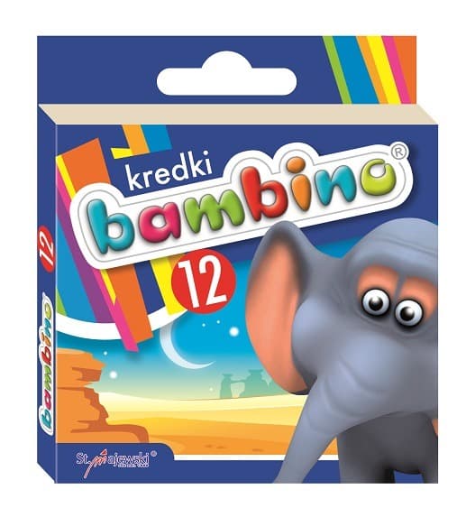 Bambino Kredki 12 kolorów Mix Wzorów