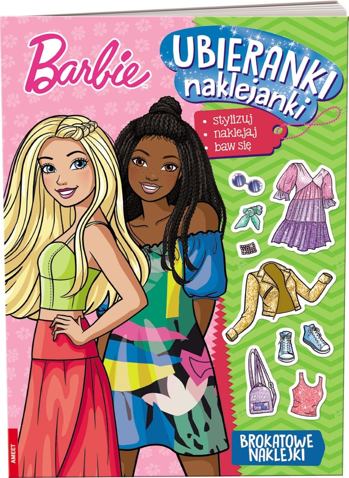 Barbie Ubieranki Naklejanki Książka z naklejkami Ameet