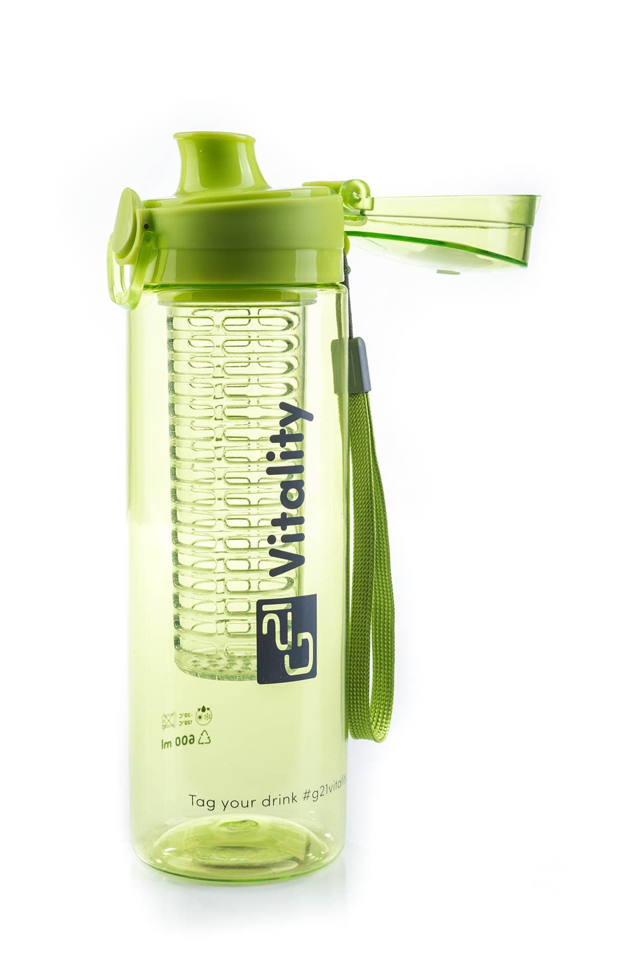 Butelka G21 na smoothie/sok, 600 ml, zielony