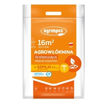 Agrowłóknina ściółkująca Agrimpex z technologią Agro-Marina - 3,2x5m w zestawie szpilki