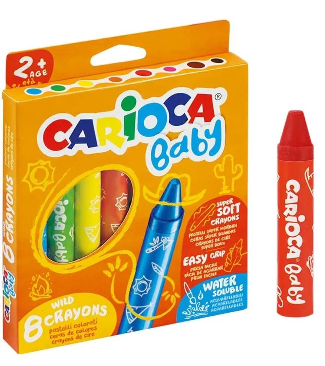 Carioca Pastele olejne Baby dla dzieci 2+ 8 kolorów