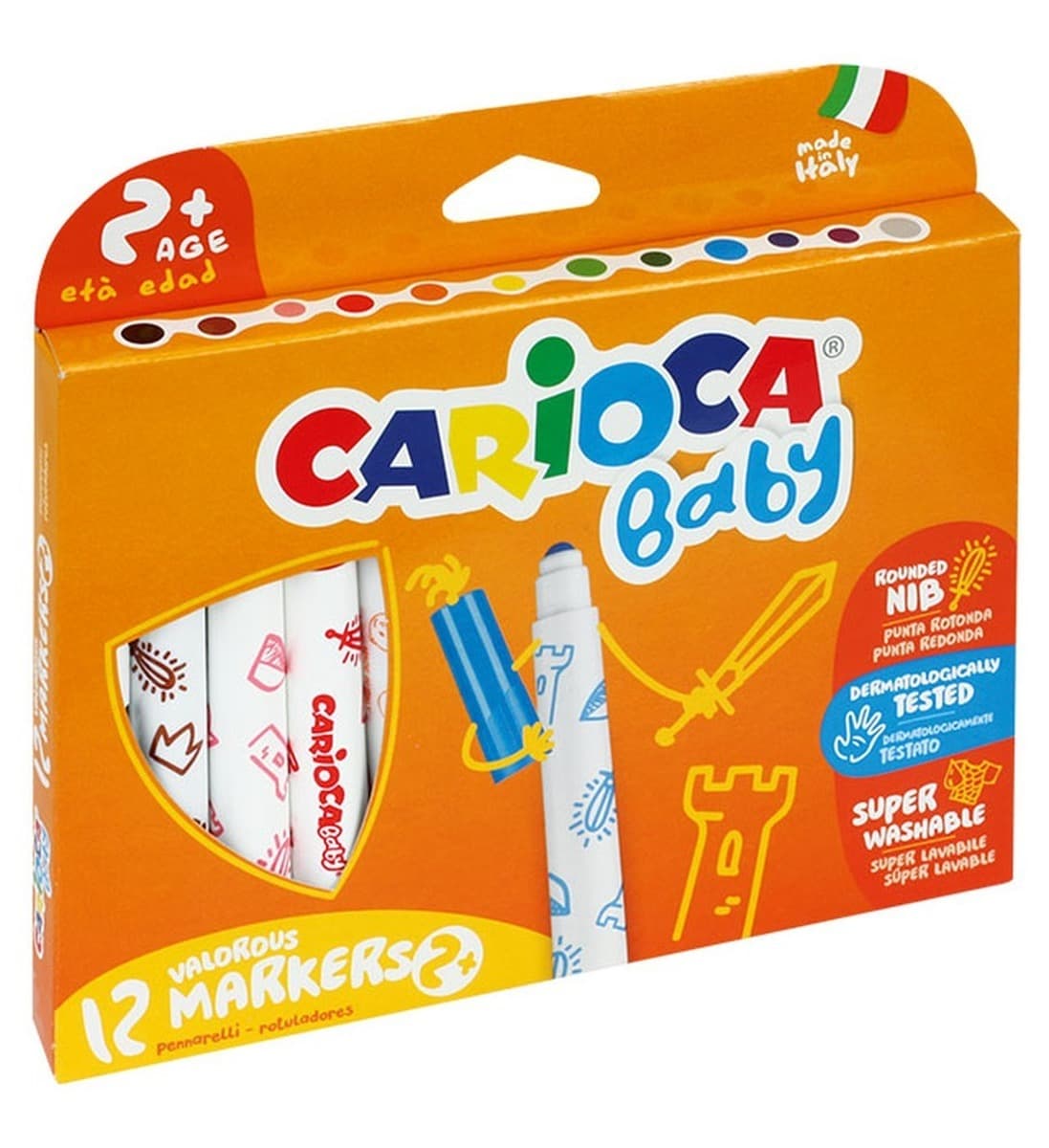 Carioca Pisaki Baby Maxi Point 12 kolorów od 2 lat