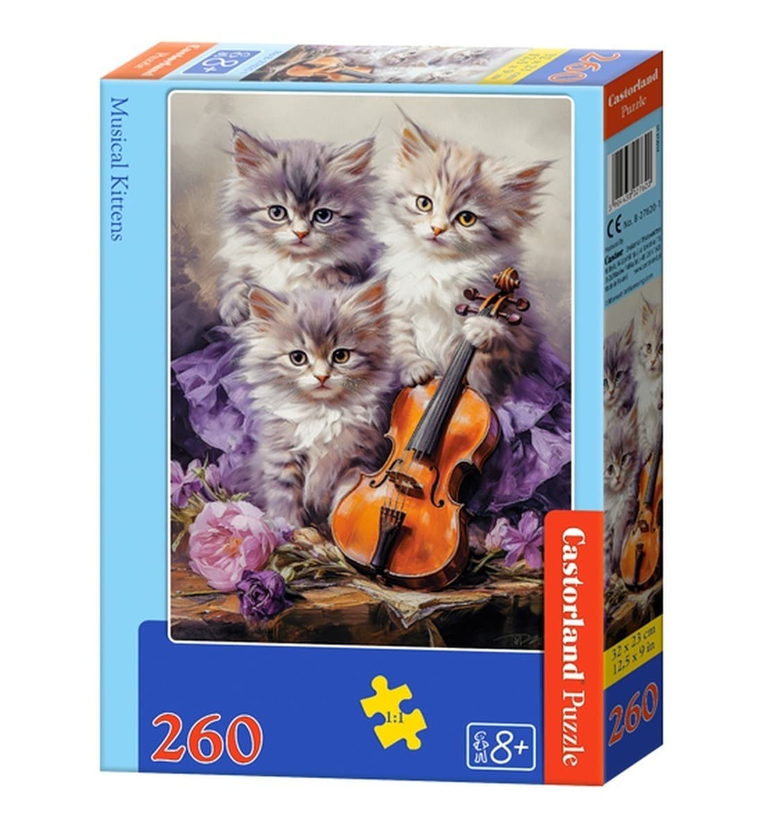 Castorland Puzzle 260 Kotki - Muzyczna układanka dla dzieci 8+