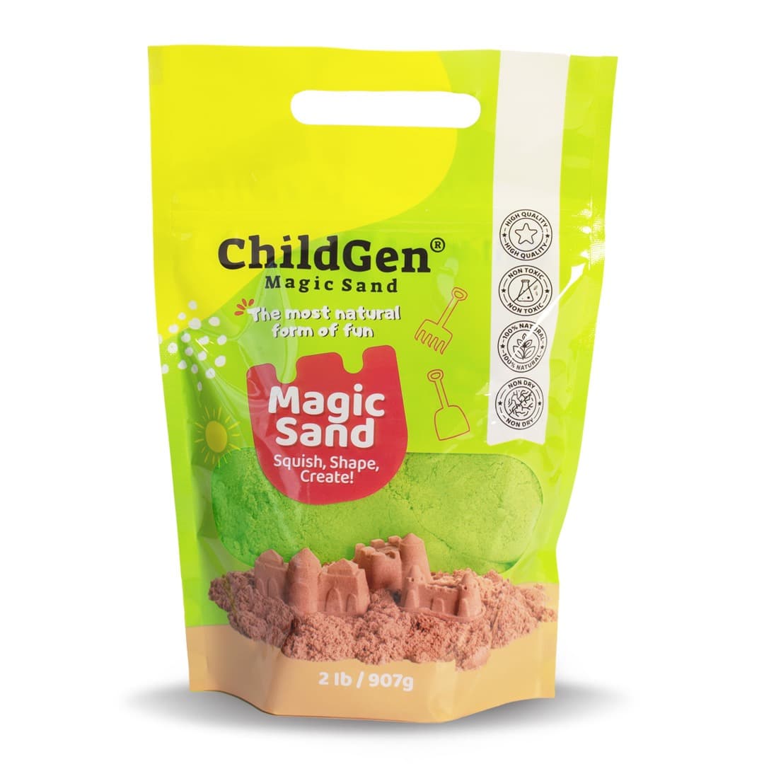 ChildGen Piasek kinetyczny naturalny zielony 907 g