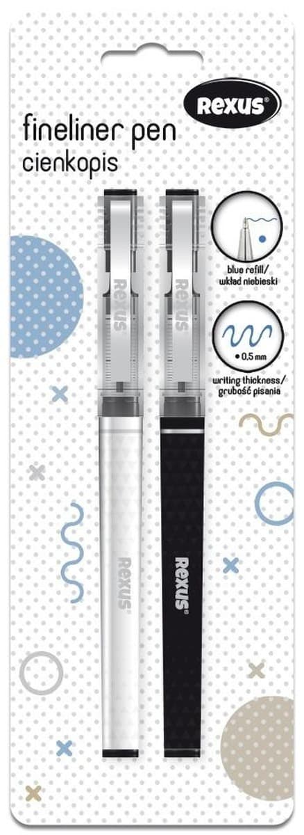 Cienkopisy niebieskie 0.5 mm 2 sztuki