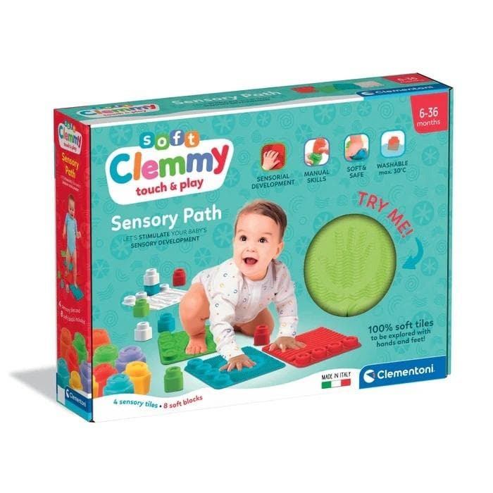 Clemmy ścieżka sensoryczna Soft z klockami dla niemowląt