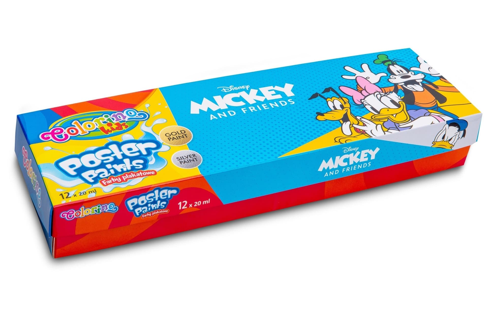 Colorino Kids Farby Plakatowe Mickey 12 kolorów 20 ml