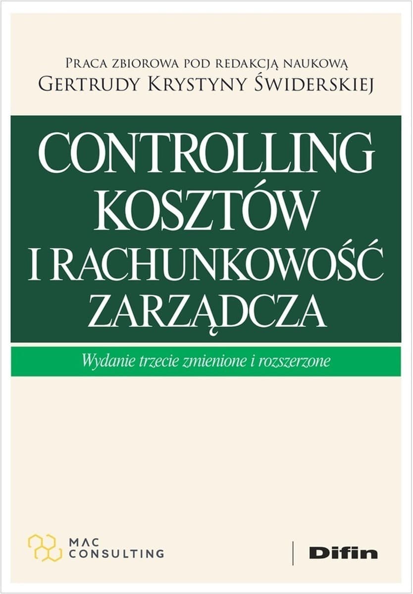 Controlling kosztów i rachunkowość zarządcza wyd. 3