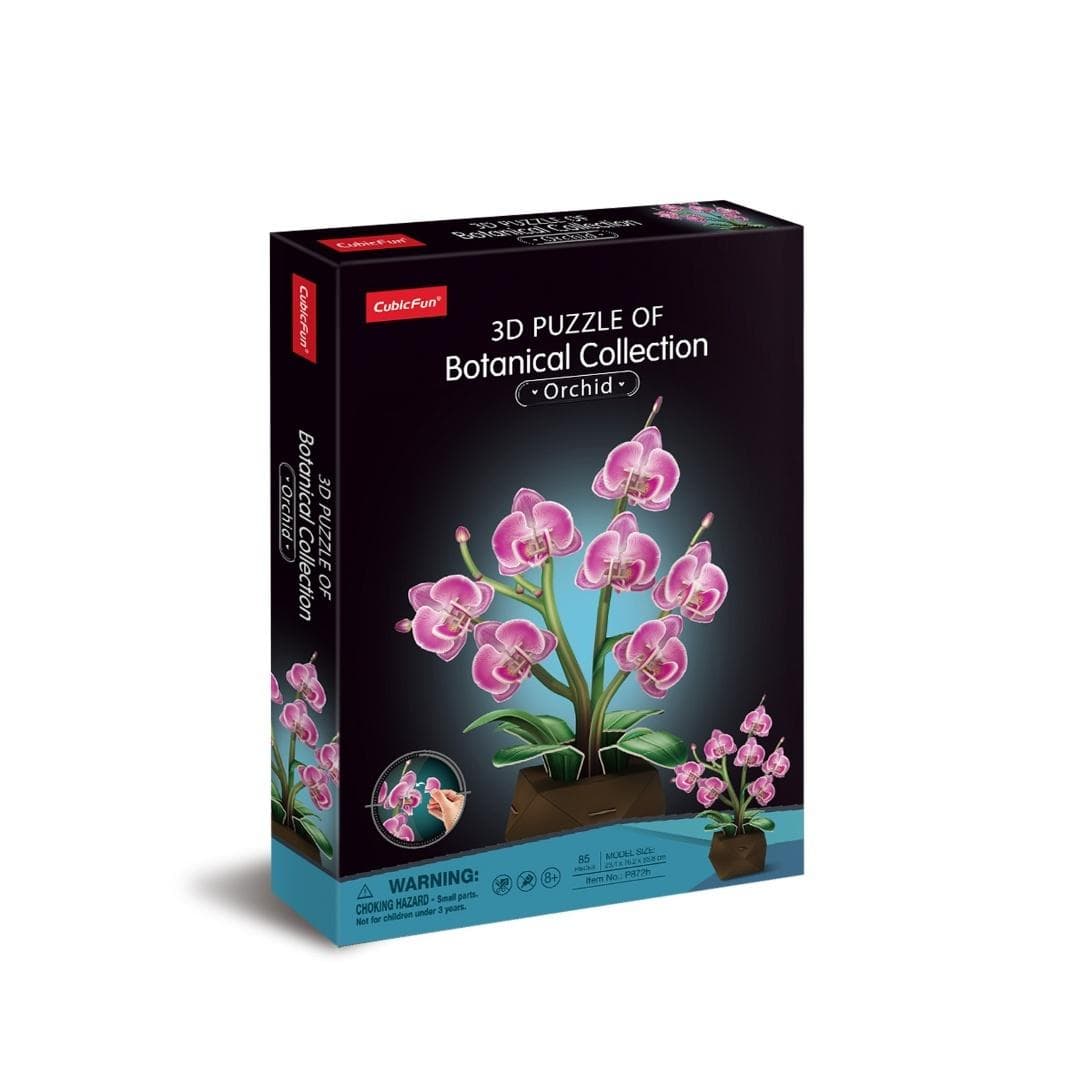 Trójwymiarowe puzzle 3D Cubic Fun Orchidea 85 elementów