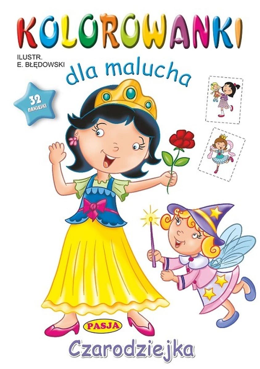 Czarodziejka. Kolorowanka edukacyjna dla dzieci