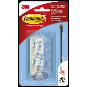 Command™ Uchwyty do kabli, 17017, 4 uchwyty + 5 małych pasków