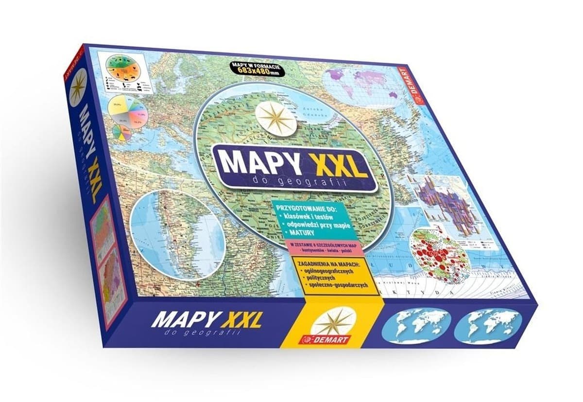 DEMART Mapy XXL - Atlas Geograficzny dla Szkół Średnich i Maturzystów
