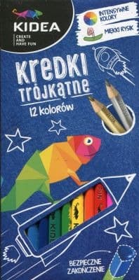Derform Kredki trójkątne Kidea 12 kolorów