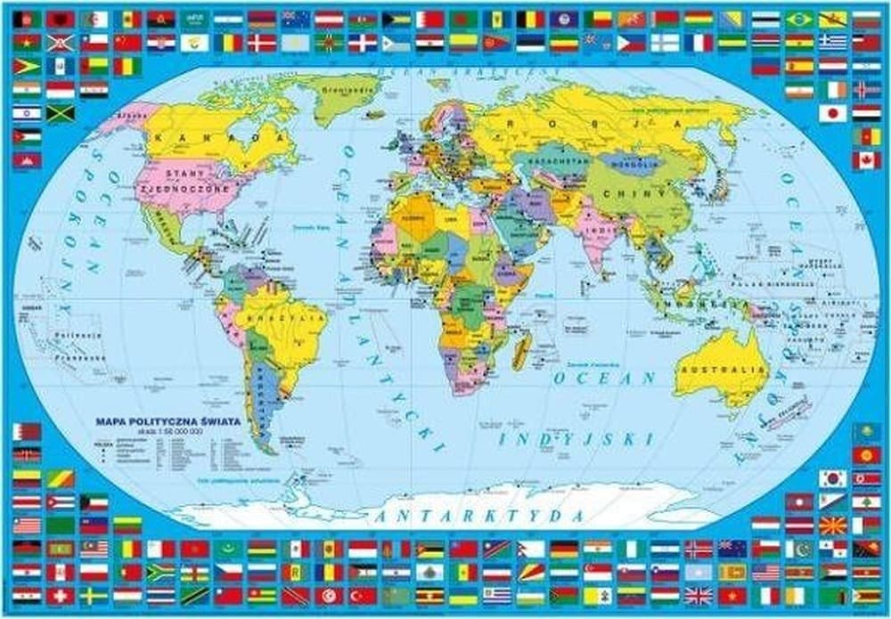 Derform Podkład szkolny dwustronny, mapa i matematyka