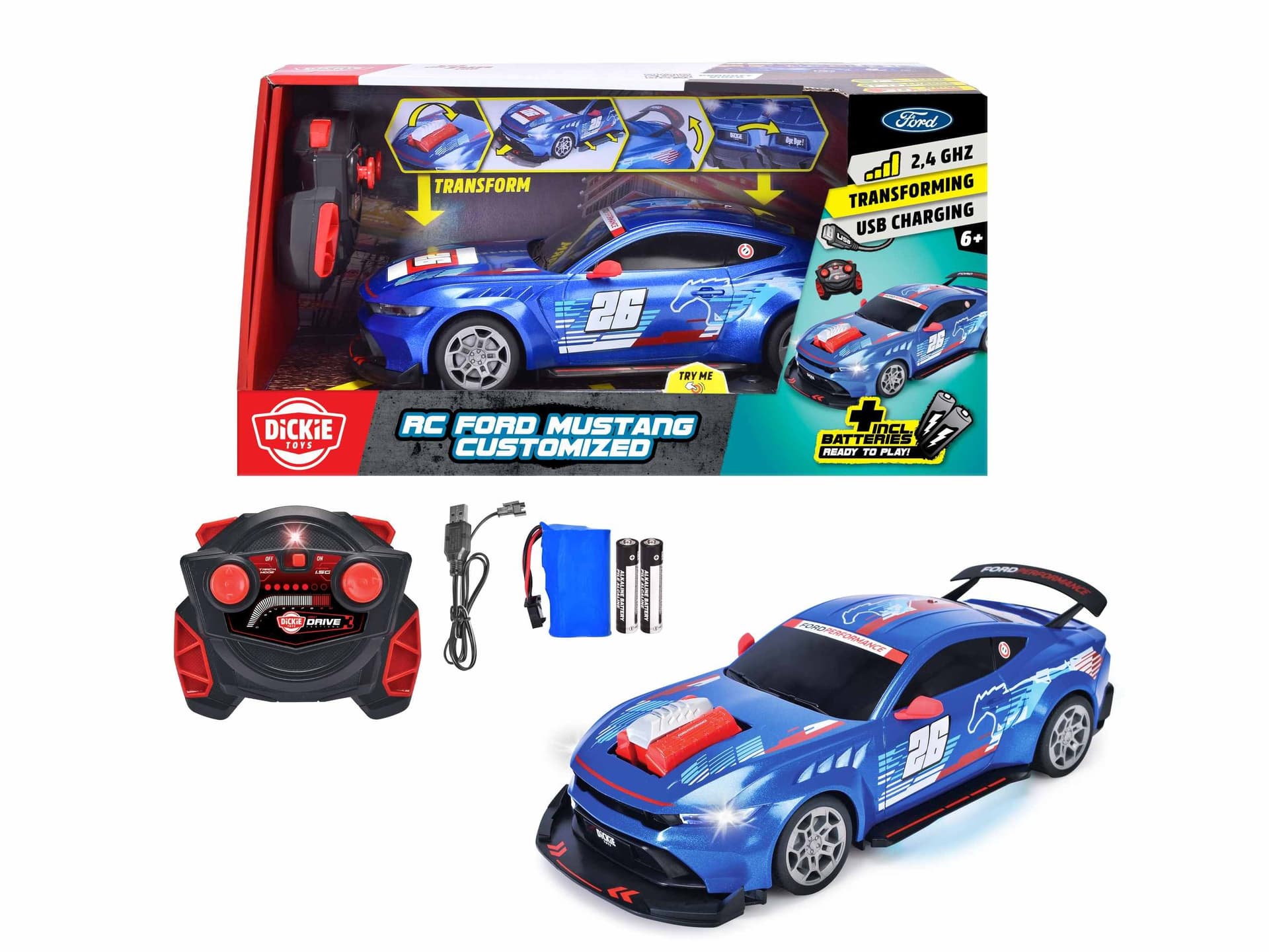 Dickie Toys RC Ford Mustang Customized Model 1:24
