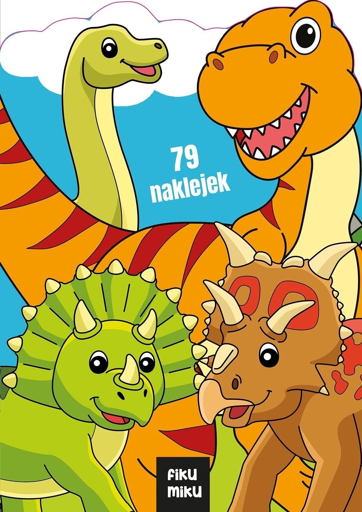 Dinozaur i przyjaciele. Kolorowanka z naklejkami dla dzieci
