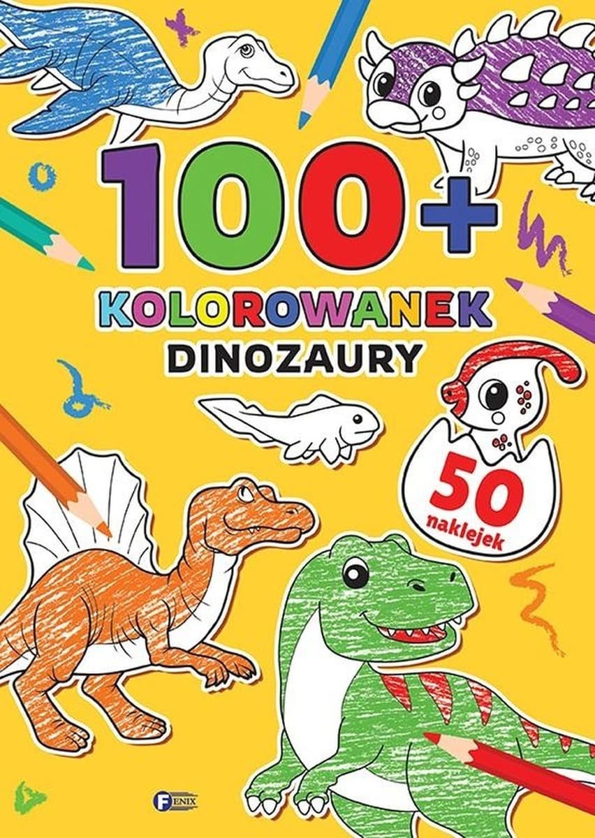 Dinozaury dla dzieci: Ponad 100 kolorowanek