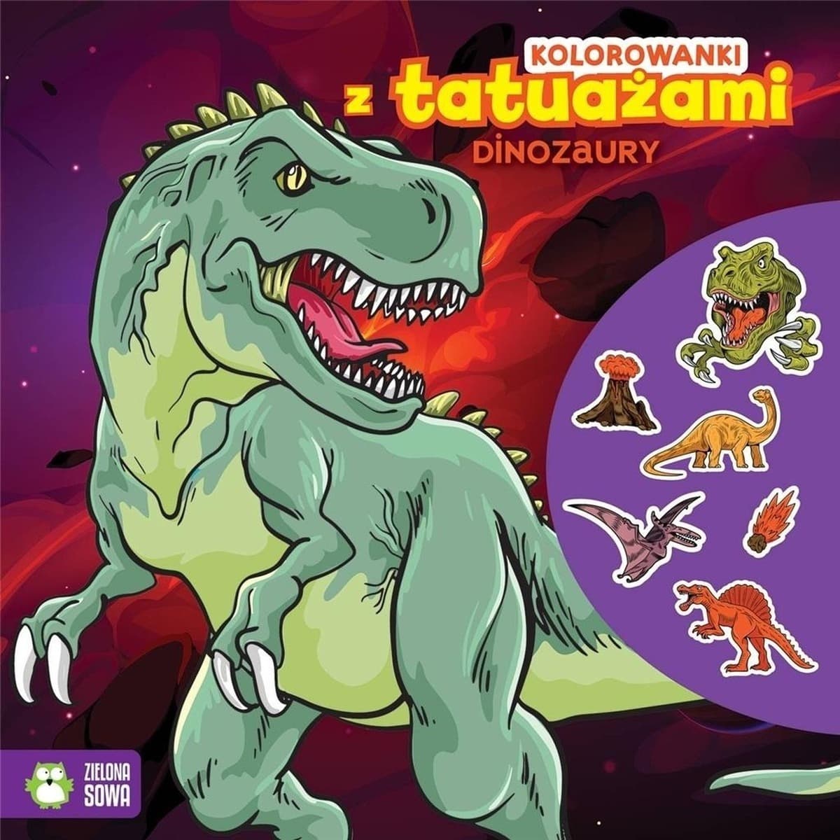 Dinozaury. Kolorowanki z tatuażami dla dzieci