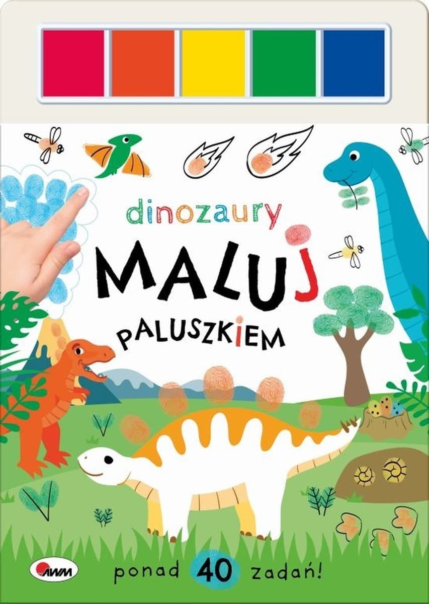 Dinozaury. Maluj paluszkiem