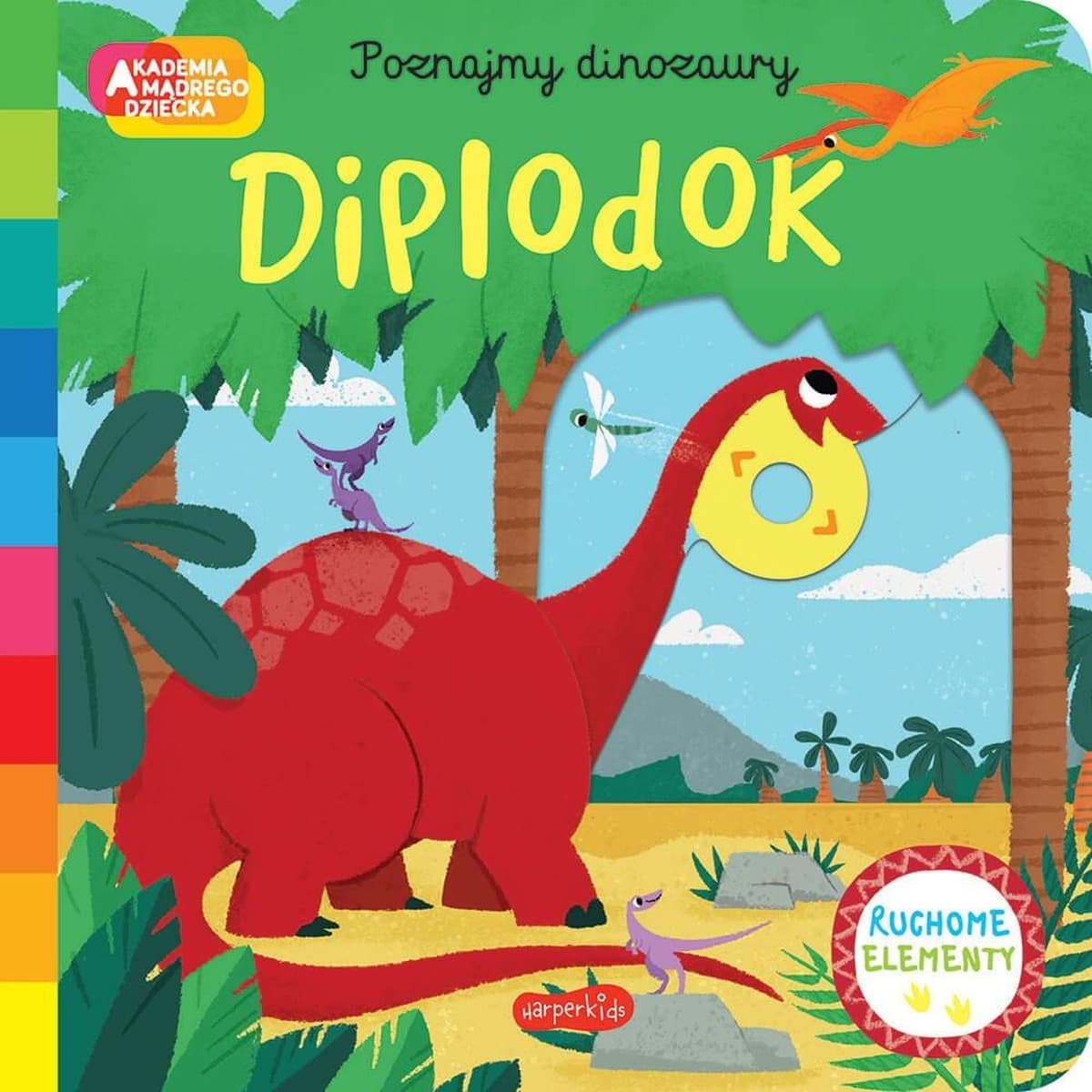 Diplodok. Akademia mądrego dziecka. Książeczka o dinozaurach z ruchomymi elementami