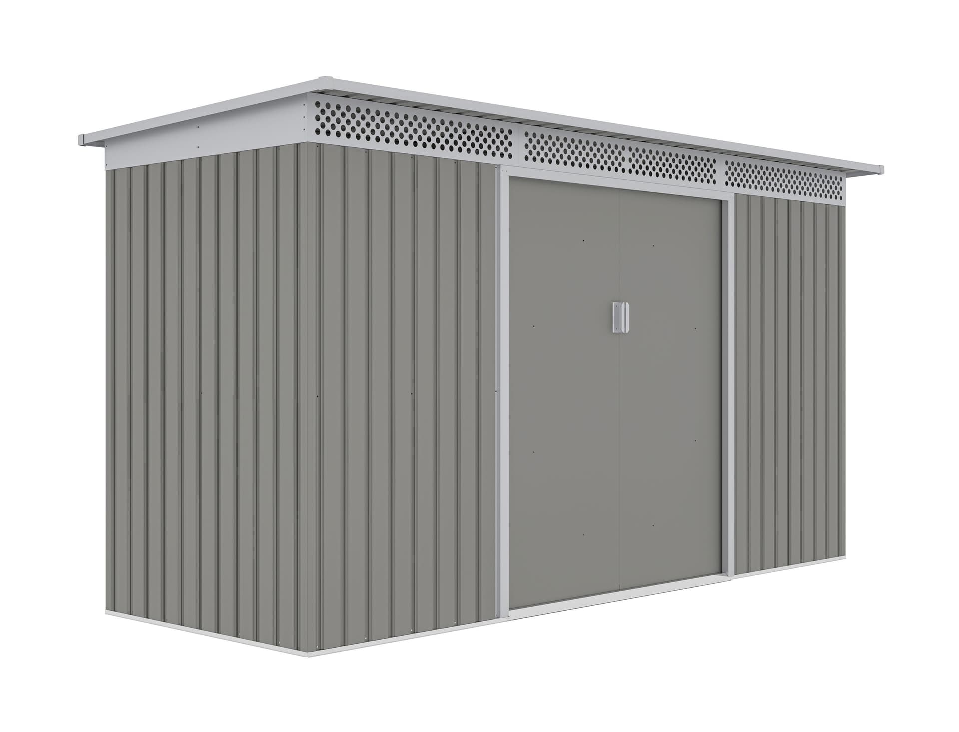 Domek ogrodowy G21 GRAH 483 - 340 x 142 cm, metaliczny szary