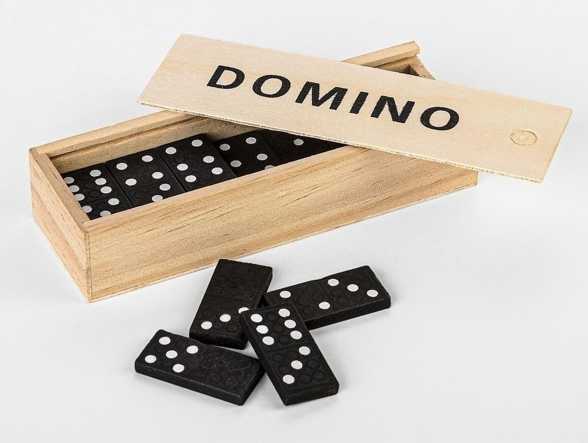 Domino gra drewniane dla dzieci od 3 lat