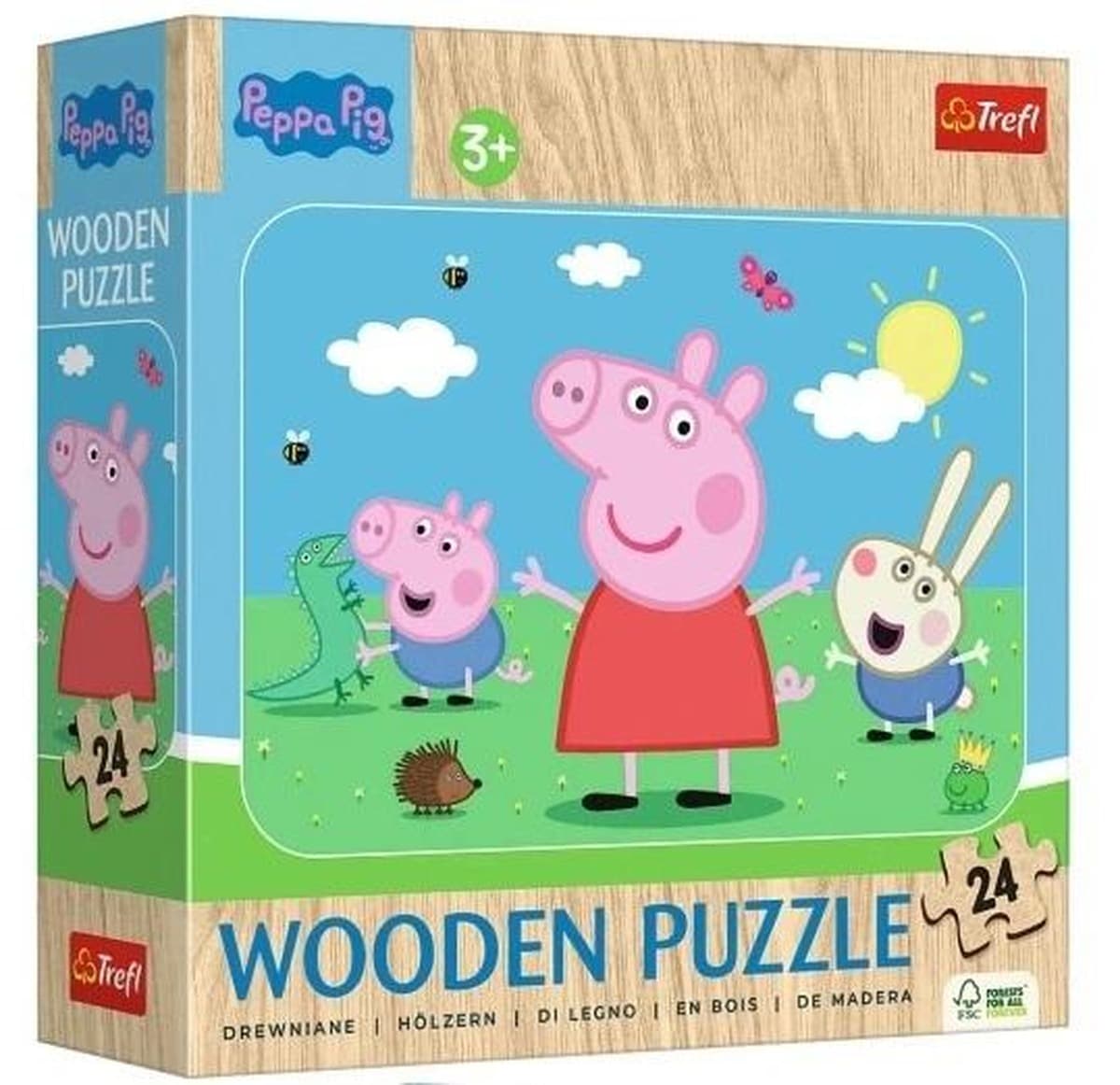 Drewniane puzzle Świnka Peppa 24 elementy Trefl