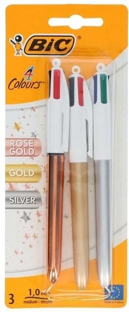 Długopis 4 Colors Shine mix 3 sztuki BIC