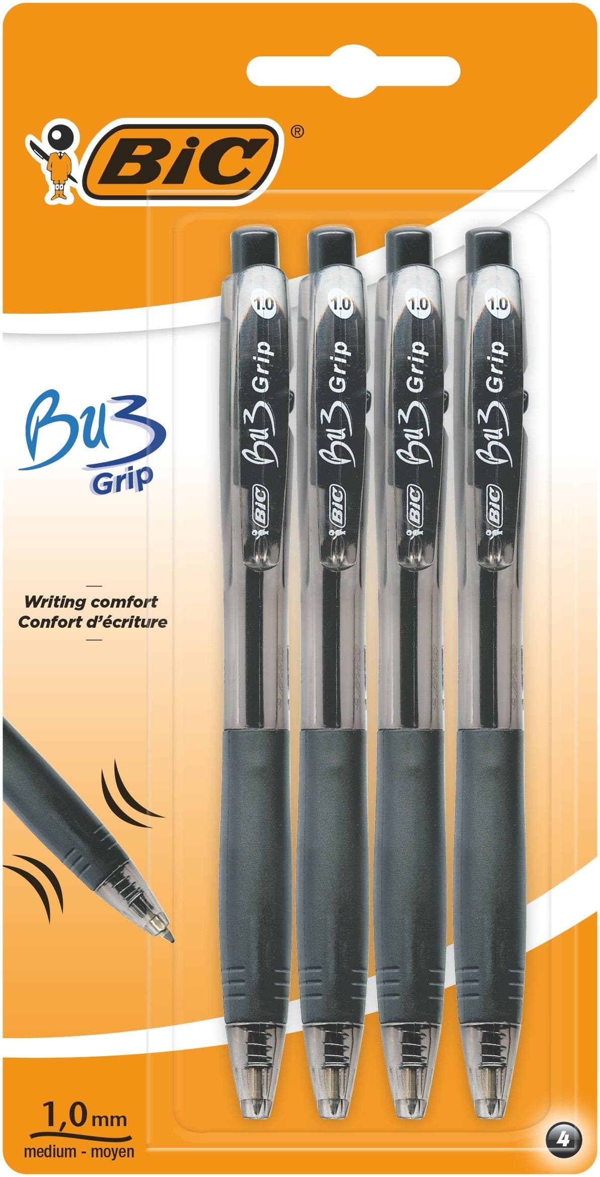 Długopis BIC Bu3 Grip czarny