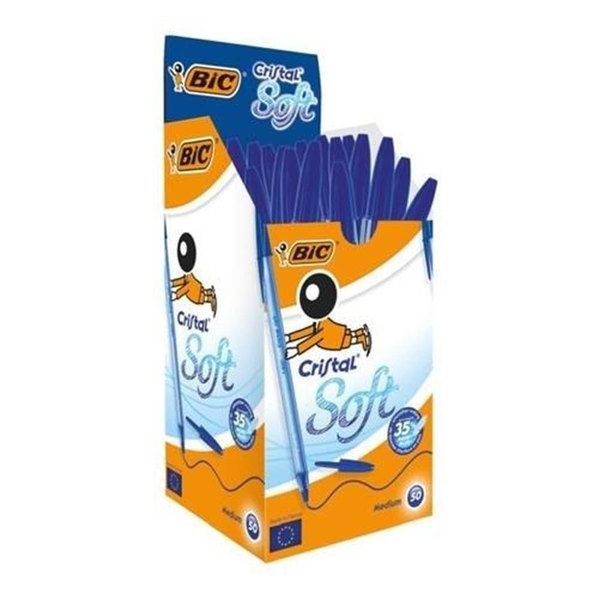 Długopisy Cristal Soft niebieskie 50 sztuk