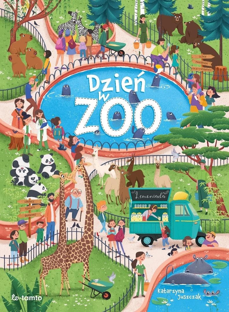Dzień w zoo - Katarzyna Juszczak książka wyszukiwanka 26 stron