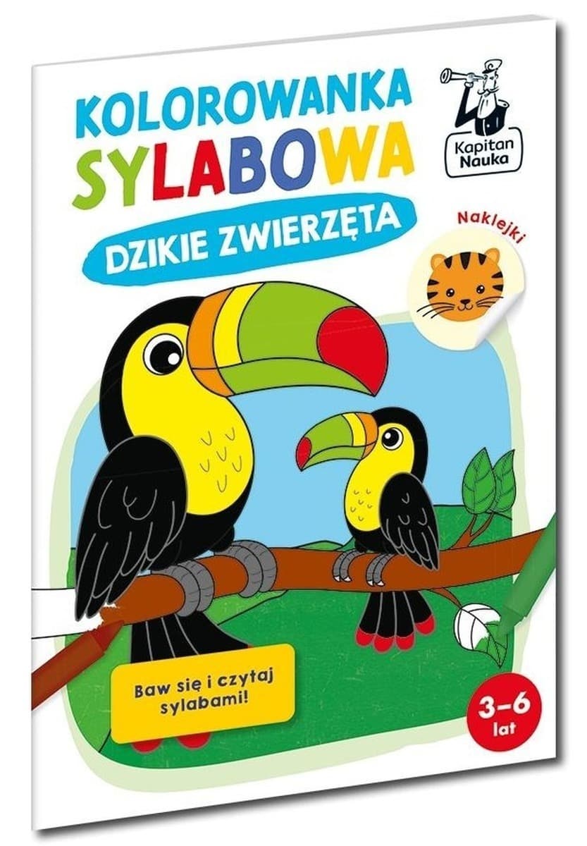 Dzikie zwierzęta. Kolorowanka sylabowa. Kapitan Nauka