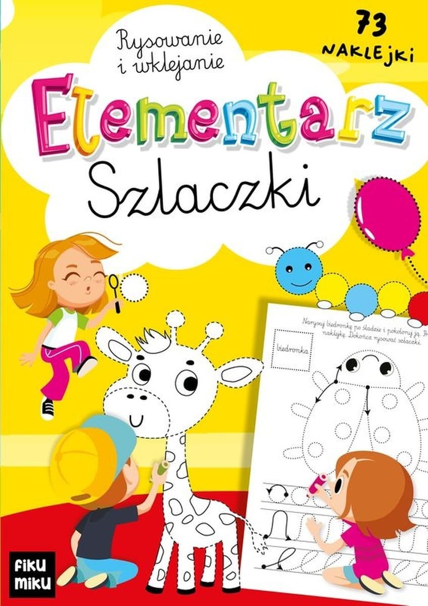 Elementarz do nauki pisania szlaczków i wklejania naklejek. Książka