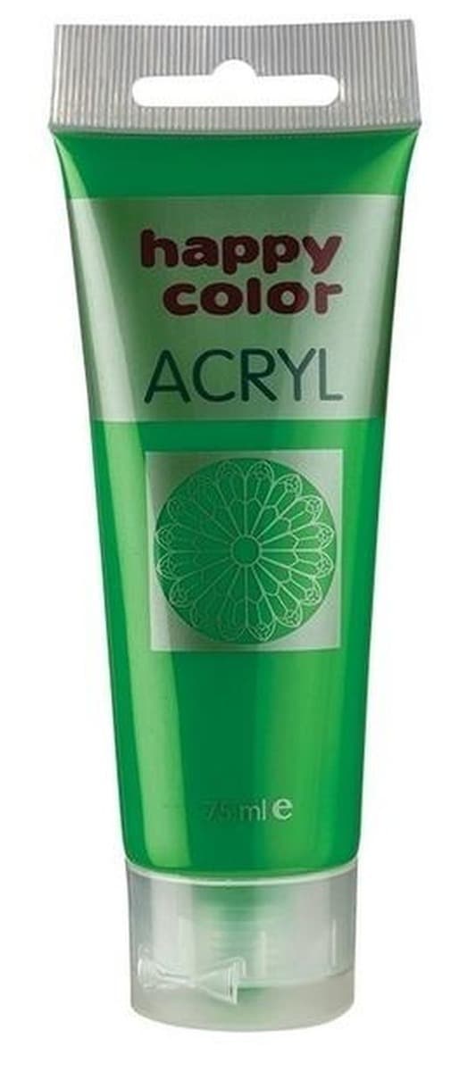 Farba akrylowa Happy Color ciemnozielona 75ml do drewna i tkanin
