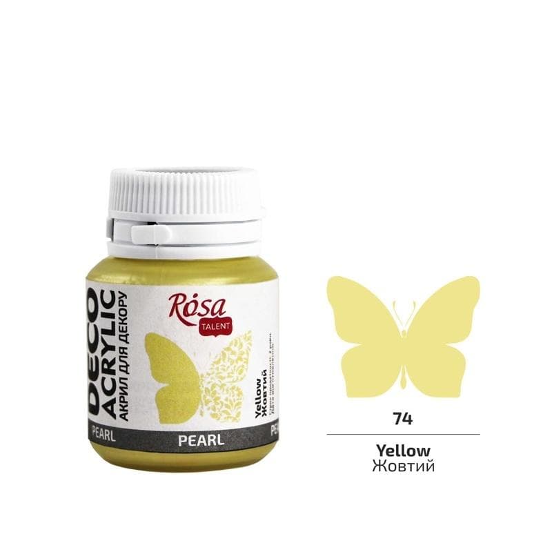 Farba akrylowa perłowa żółta nr 74 20 ml