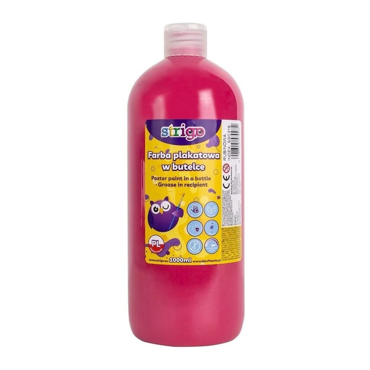 Farba plakatowa 1000 ml rubinowa